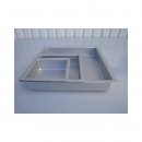 3 x Backform Aluminium 4eckig H: ca. 5 cm