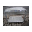 Arbeitstisch mit Grundboden Aluminium ca. 87 x 50 x 86 cm