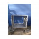 Glasiertisch / Blechwagen 10 x 80/60 cm Edelstahl auf Rollen