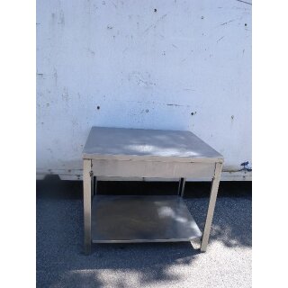 Arbeitstisch mit Grundboden Edelstah ca. 100 x 80 x 85 cm (B x T x H)l