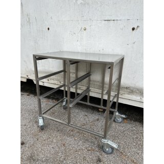 Glasiertisch Edelstahl 6 x 40/30 cm Quereinschub
