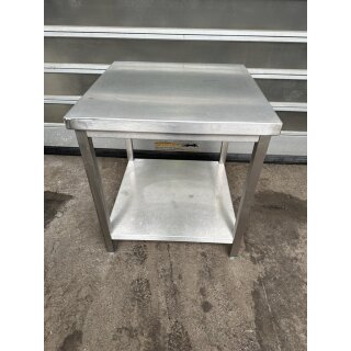 Arbeitstisch Edelstahl mit Grundboden ca. 70,5 cm breit