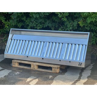 Abzugshaube / Dunstabzugshaube mit Motor Edelstahl ca. 200 cm breit