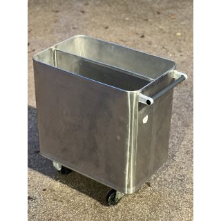 Mehlwagen / Vorratswagen  zwei Fächer  Edelstahl ca. 44 x 74 x 76 cm (B x T x H)