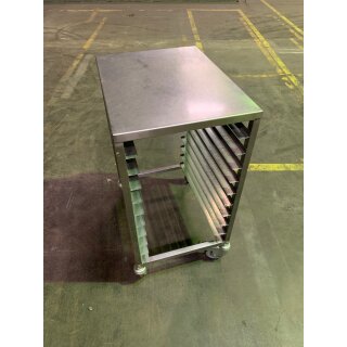 Glasierwagen / Gestelltisch Edelstahl für 10 x 40/60 cm Backbleche
