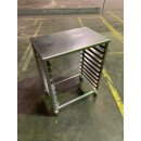 Tischwagen / Glasierwagen / Gestelltisch Edelstahl für 10 x 60/40 cm Backbleche
