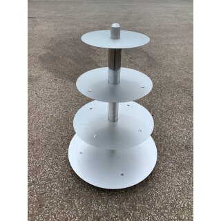 Tortenständer 4tlg Etagen- Hochzeitstortenständer Aluminium