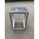 Glasierwagen / Gestelltisch Edelstahl für 5 Backbleche