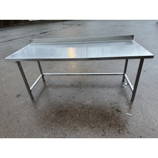 Arbeitstisch ohne Grundboden Edelstahl  ca. 200 cm breit
