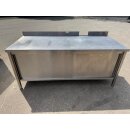 Edelstahlschrank / Arbeitstisch  Edelstahl ca. 188 x 80 x...