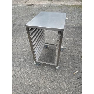 Glasierwagen / Gestelltisch Edelstahl für 10 Backbleche 40 x 60