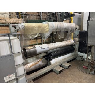 Waagerecht Folienabroller / Folienständer mit diversen Folien für Industrie.