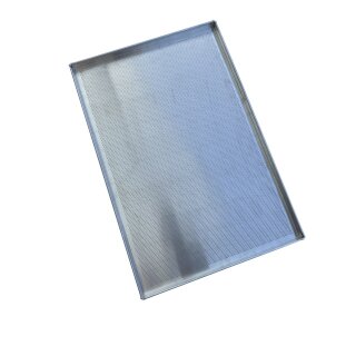 Lochblech / Backblech Alu. 4Rand ca. 40 x 60 cm mit gebördeltem Rand NEU