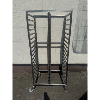 Tablettwagen / Abräumwagen / Behälterwagen GN 1/1 für 2 x 18 Edelstahl