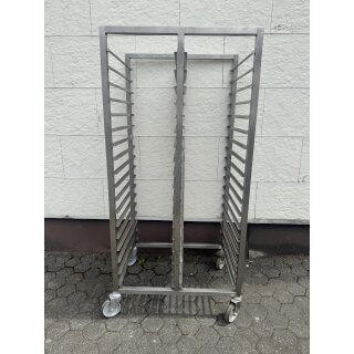 Tablettwagen / Abräumwagen / Behälterwagen GN 1/1 für 2 x 18 Edelstahl
