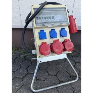 Mobiler Baustromverteiler / Wandverteiler / Stromverteiler 32A auf 16A & 230V