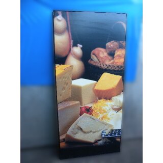 Wandbild Druck auf Metall Motiv: Brot und Käse ca. 58 x 127 cm