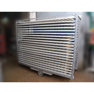 Fettbackdielenwagen / Dielenwagen Edelstahl mit  21 Berliner Dielen auf Rollen