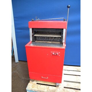 Schnittbrotgatter / Brotschneidemaschine auf  Rollen Halbautomat 10 mm 