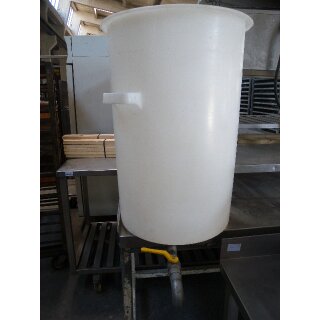 Plastiktonne / Wassertonne mit Absperrhahn Ø ca. 52 cm; Höhe: ca. 71 cm  