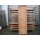 Abziehapparatwagen / Transportwagen Edelstahl mit 10 Holzauflagen ca. 200 x 60 x 4,5 cm