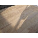 Arbeitstisch mit Holzplatte
 und Fächerboden ca. 200 cm breit Edelstahl