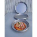 3 x Pizzablech rund Aluminium Ø ca. 23 bis 36 cm; H: ca. 4 cm