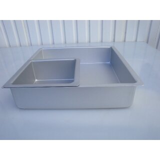 2 x Backform Aluminium 4eckig H: ca. 8 cm