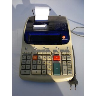 Olivetti Rechenmaschine / Tischrechner TA1121 PD L mit 4 Ersatzrollen 230 V