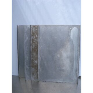 4 x Aluminium Backblech ohne Löcher 45 x 65 cm Lange Seiten Aufkantung
