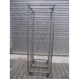 Stikkenwagen / Ofenwagen Edelstahl 
22 x 58/78 cm Längseinschub