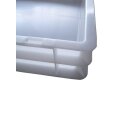 LAUTERJUNG Pizzateig Behälter HDPE Kippdielen weiß ca. 60 x 40 x 7 cm