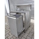 2er Mülltrennsystem Edelstahl ca. 80 cm breit