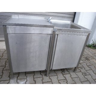 BLANCO Spülschrank  / Spültisch / Spüle Becken rechts Edelstahl ca. 125 cm breit