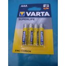 4er Set VARTA Batterien AAA Micro 2003 Ministilo R03 1,5V...