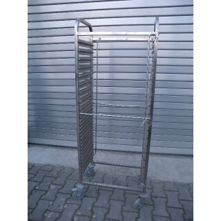 Tablettwagen Edelstahl 18 Auflagen für Tabletts ca. 59 x43 cm