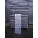 Ausbackwagen / Transportwagen Edelstahl mit 10 gelochten Alurosten