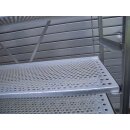 Ausbackwagen / Transportwagen Edelstahl mit 10 gelochten Alurosten