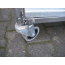 Ausbackwagen / Transportwagen Edelstahl mit 10 gelochten Alurosten