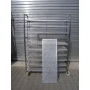 Ausbackwagen  mit 10 Alurosten 120 x 40 cm Edelstahl