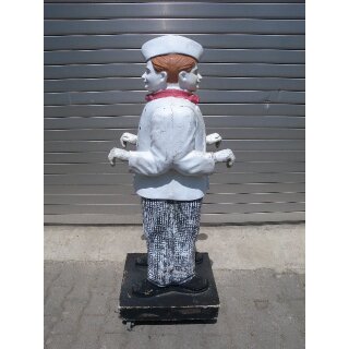 Werbefigur / Bäckerfigur auf Rollen (Doppelfigur)