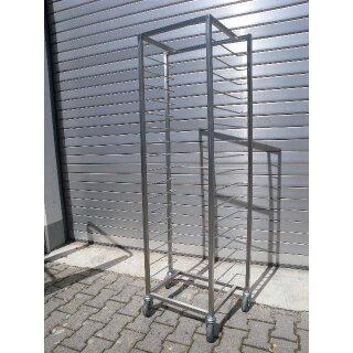 Frosterwagen / Blechwagen Edelstahl 17 x 60/40 cm Rundstäbe