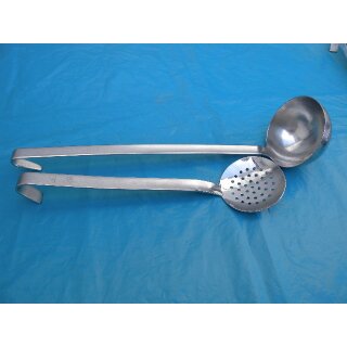 HOTTE Schöpfkelle Ø 9 cm 18/8 + Schaumlöffel Ø 8 cm Edelstahl 18/10