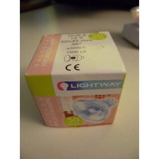 LIGHTWAY Halogen Reflektorlampe 12V 50W