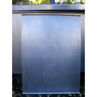 Backblech Aluminium ohne Löcher 78 x 58 cm kurze Seiten Aufkantung