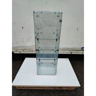 Glassteckvitrine / Steckvitrine 3er  mit Rückwand aus Glas ca. 42 x 42 x 125 cm