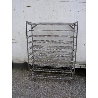 Ausbackwagen mit 10 Rosten ca.120 x 40 cm Edelstahl